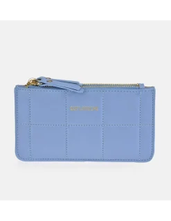 GUY LAROCHE Monedero plano con cremallera para mujer en piel napa costura