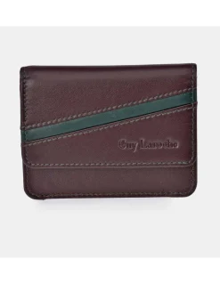 GUY LAROCHE Monedero plano con Tarjetero de piel para Hombre Colección Napa