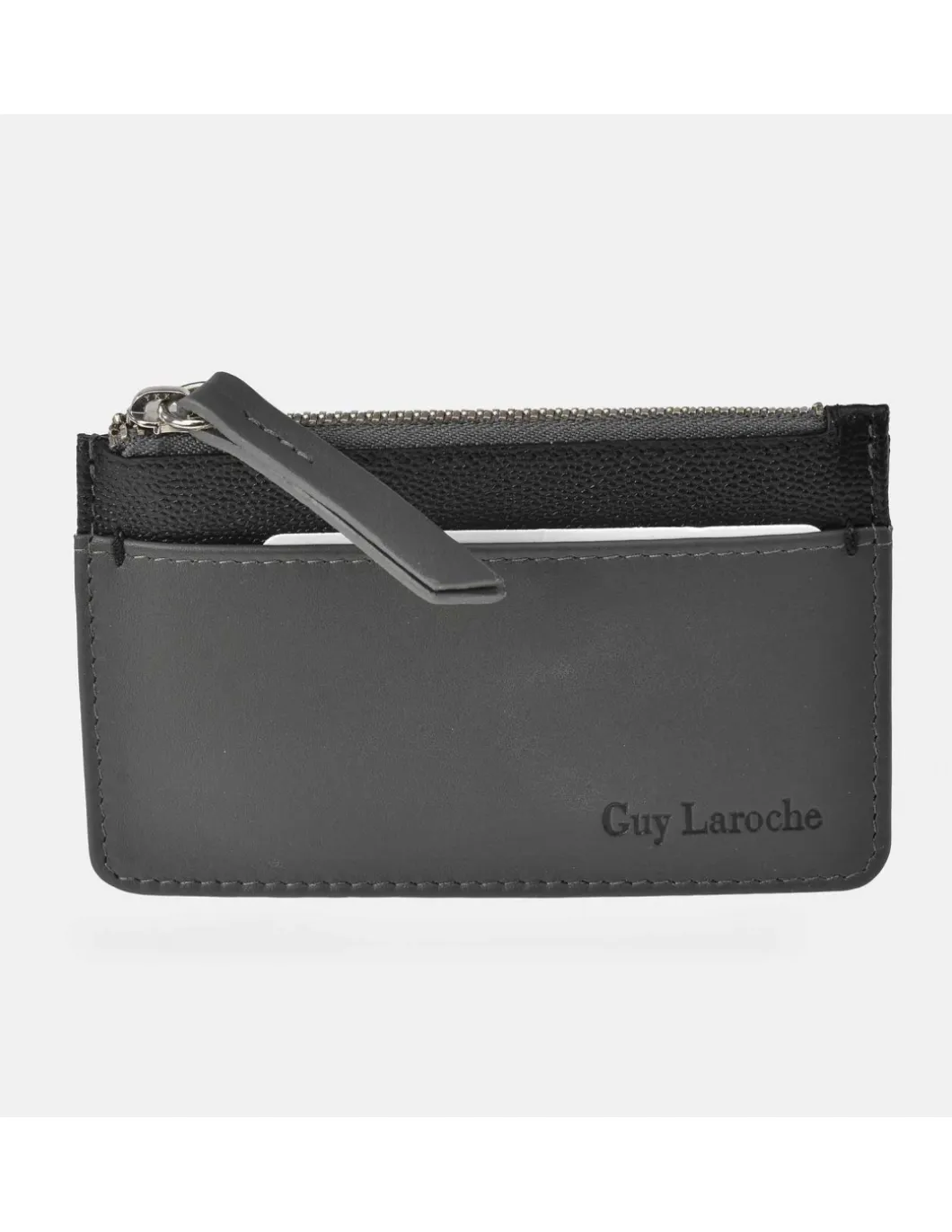 GUY LAROCHE Monedero plano con tarjeteros para hombre en piel combinada