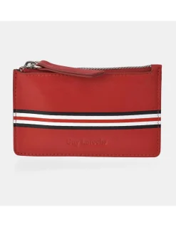 GUY LAROCHE Monedero plano con tarjetero para hombre en piel Rayas