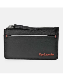 GUY LAROCHE Monedero plano con tarjeteros para hombre en piel combinada