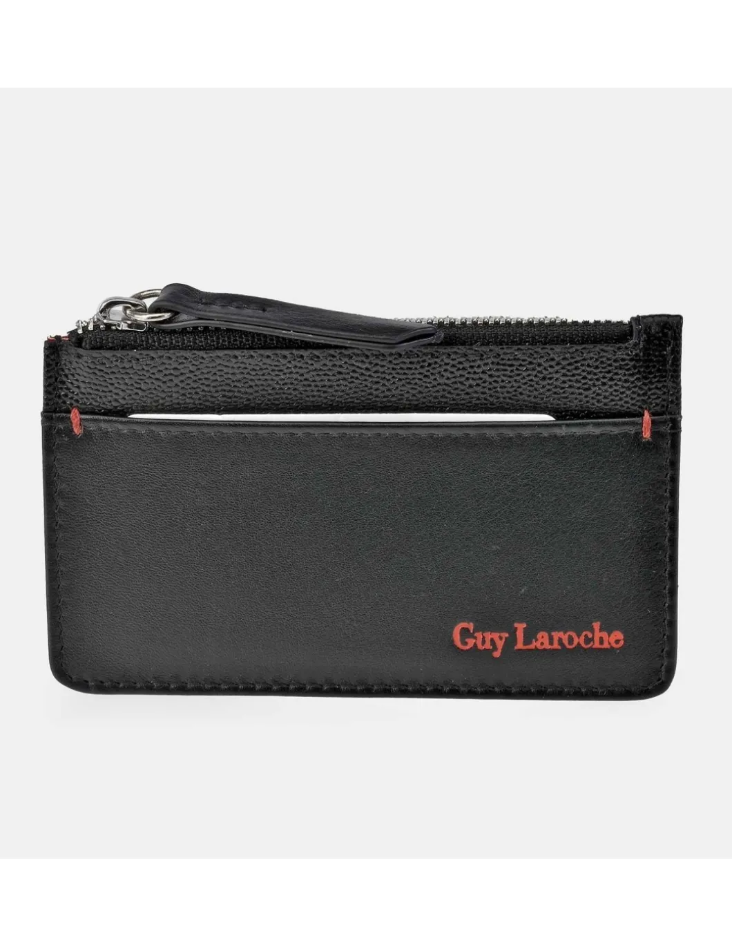 GUY LAROCHE Monedero plano con tarjeteros para hombre en piel combinada