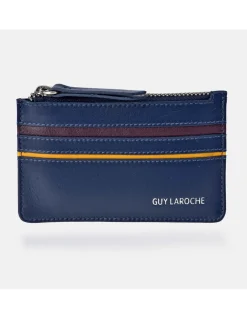 GUY LAROCHE Monedero tarjetero en piel de Ubrique combinada para hombre