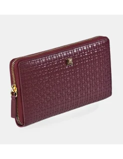 GUY LAROCHE monedero tarjetero grande para mujer en piel