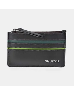 GUY LAROCHE Monedero tarjetero en piel de Ubrique combinada para hombre