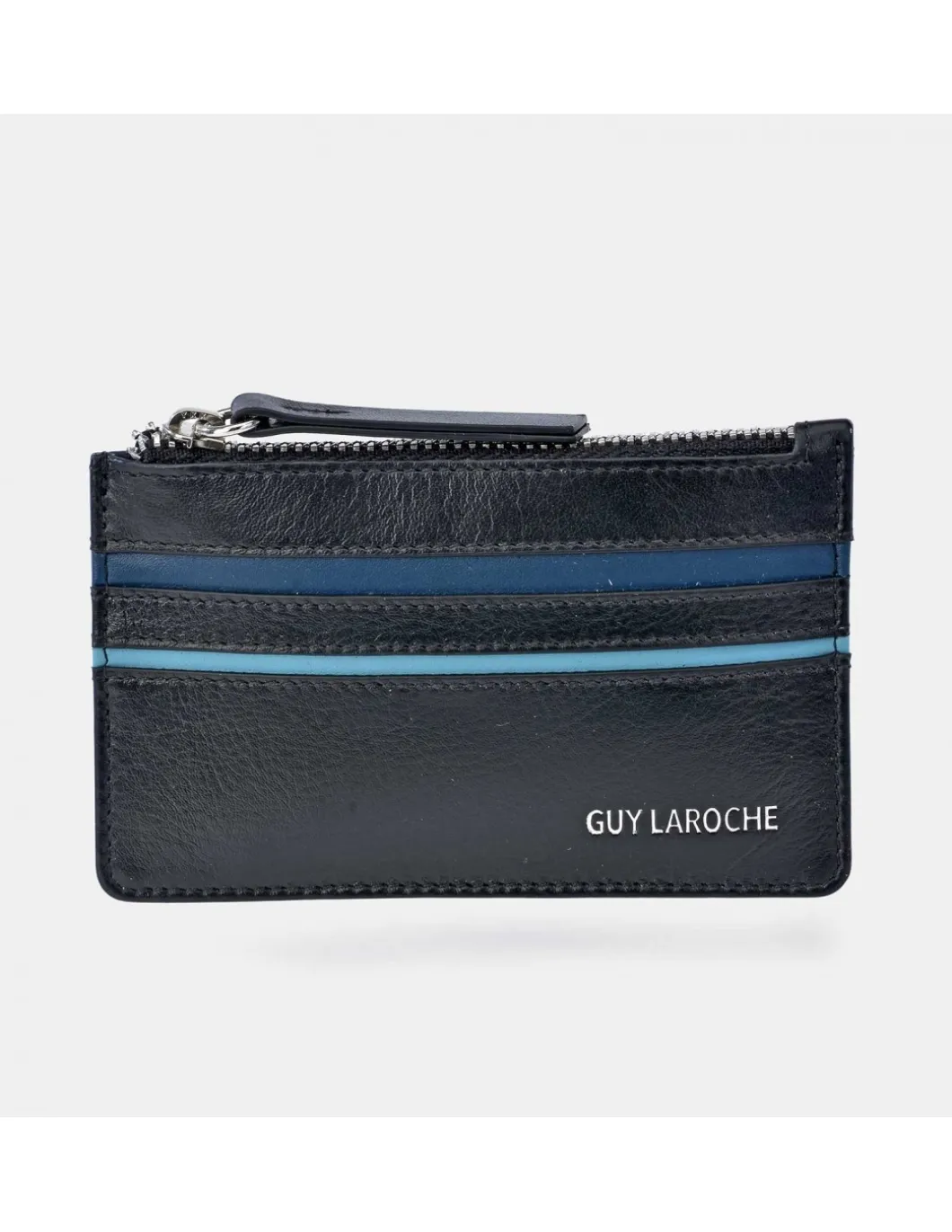 GUY LAROCHE Monedero tarjetero en piel de Ubrique combinada para hombre