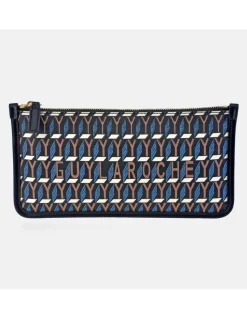 GUY LAROCHE pouch cremallera para mujer en lona print logo