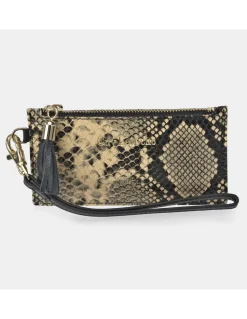 GUY LAROCHE Tarjetero con asa de mano Mujer Sintetico Serpiente