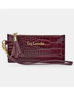 GUY LAROCHE Tarjetero con asa de mano Mujer Sintetico Coco