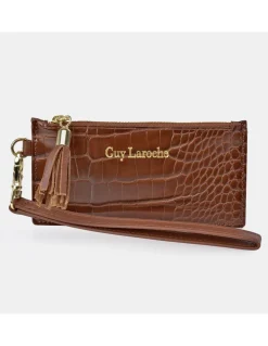 GUY LAROCHE Tarjetero con asa de mano Mujer Sintetico Coco