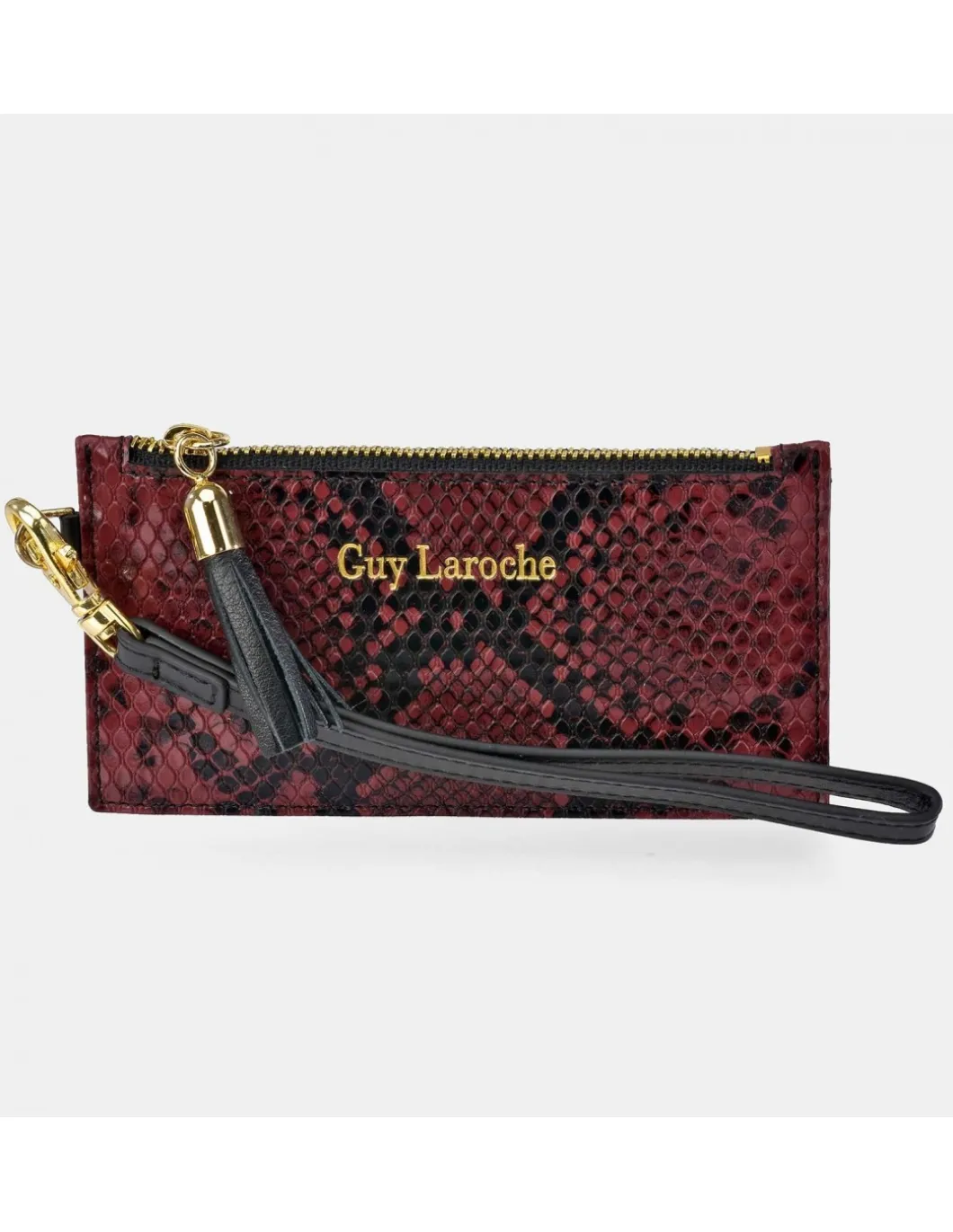 GUY LAROCHE Tarjetero con asa de mano Mujer Sintetico Serpiente