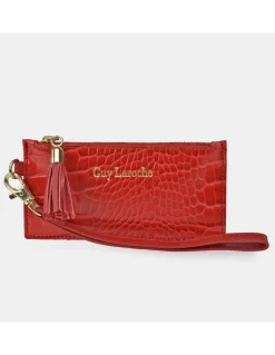 GUY LAROCHE Tarjetero con asa de mano Mujer Sintetico Coco