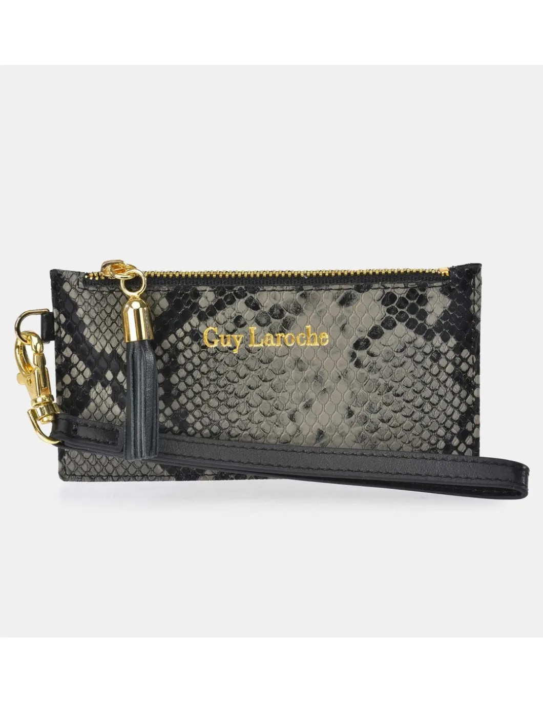 GUY LAROCHE Tarjetero con asa de mano Mujer Sintetico Serpiente