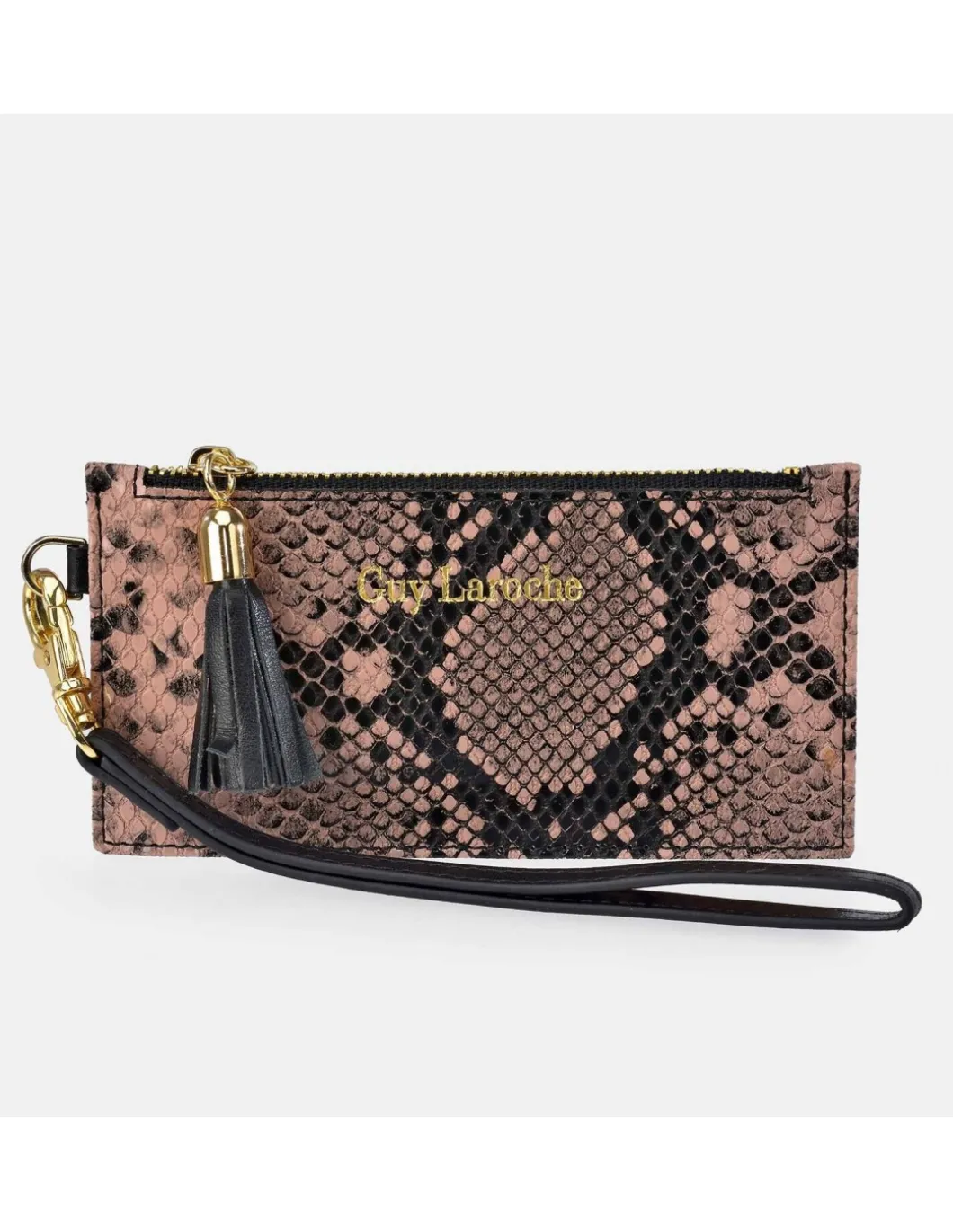 GUY LAROCHE Tarjetero con asa de mano Mujer Sintetico Serpiente