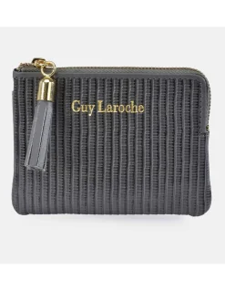 GUY LAROCHE tarjetero cremallera plano mujer sintético grabado Tejus