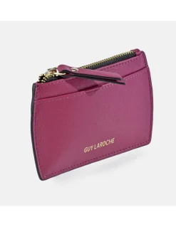 GUY LAROCHE Tarjetero cremallera para mujer en piel