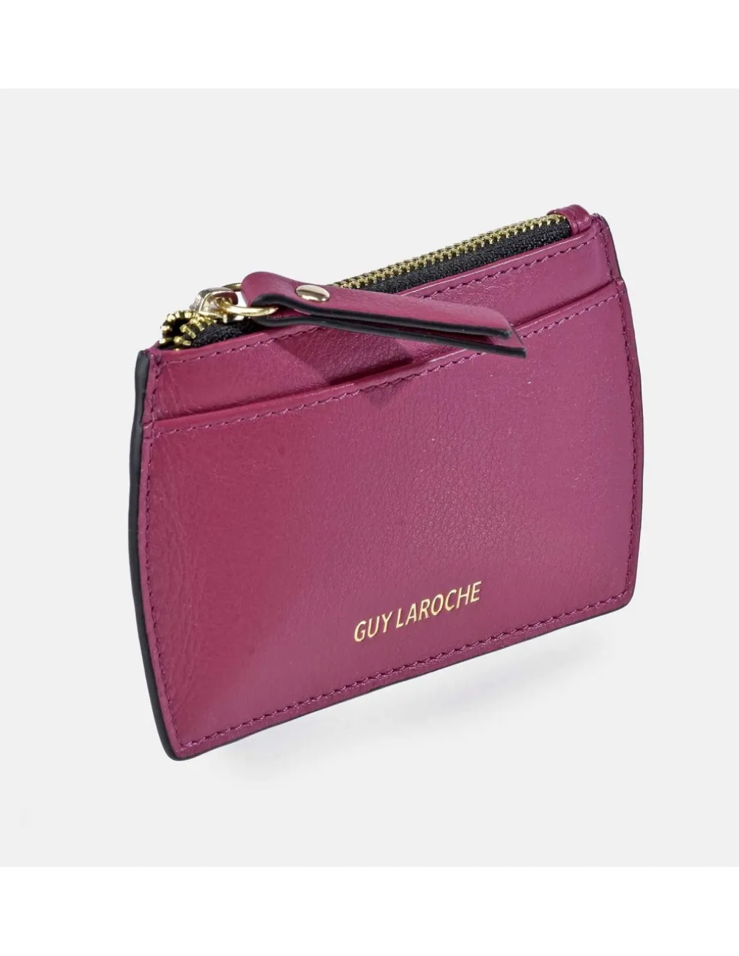 GUY LAROCHE Tarjetero cremallera para mujer en piel