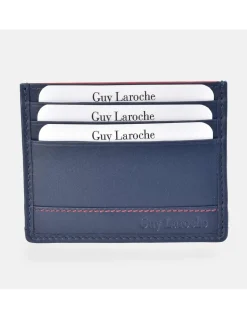 GUY LAROCHE Tarjetero de Hombre piel plano Calidad Sedalina