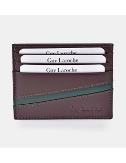 GUY LAROCHE Tarjetero de Hombre Piel plano Colección Napa