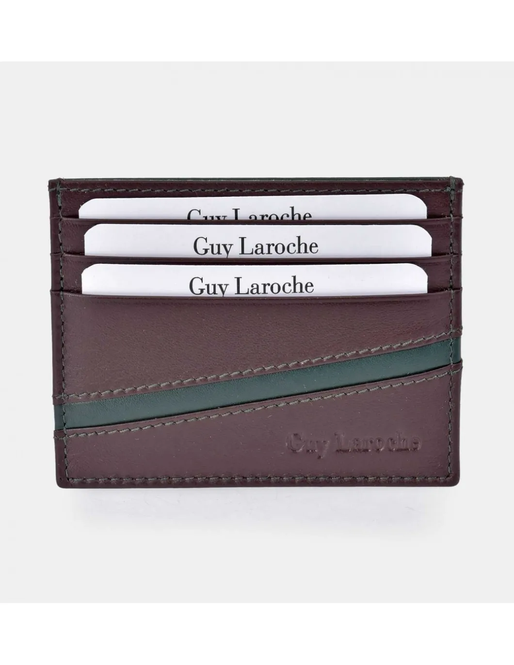 GUY LAROCHE Tarjetero de Hombre Piel plano Colección Napa