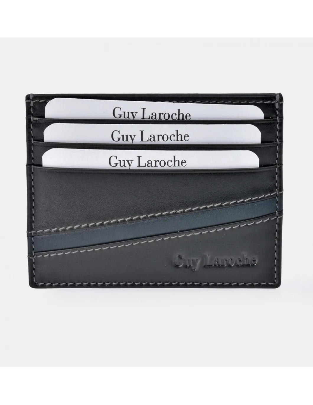 GUY LAROCHE Tarjetero de Hombre Piel plano Colección Napa