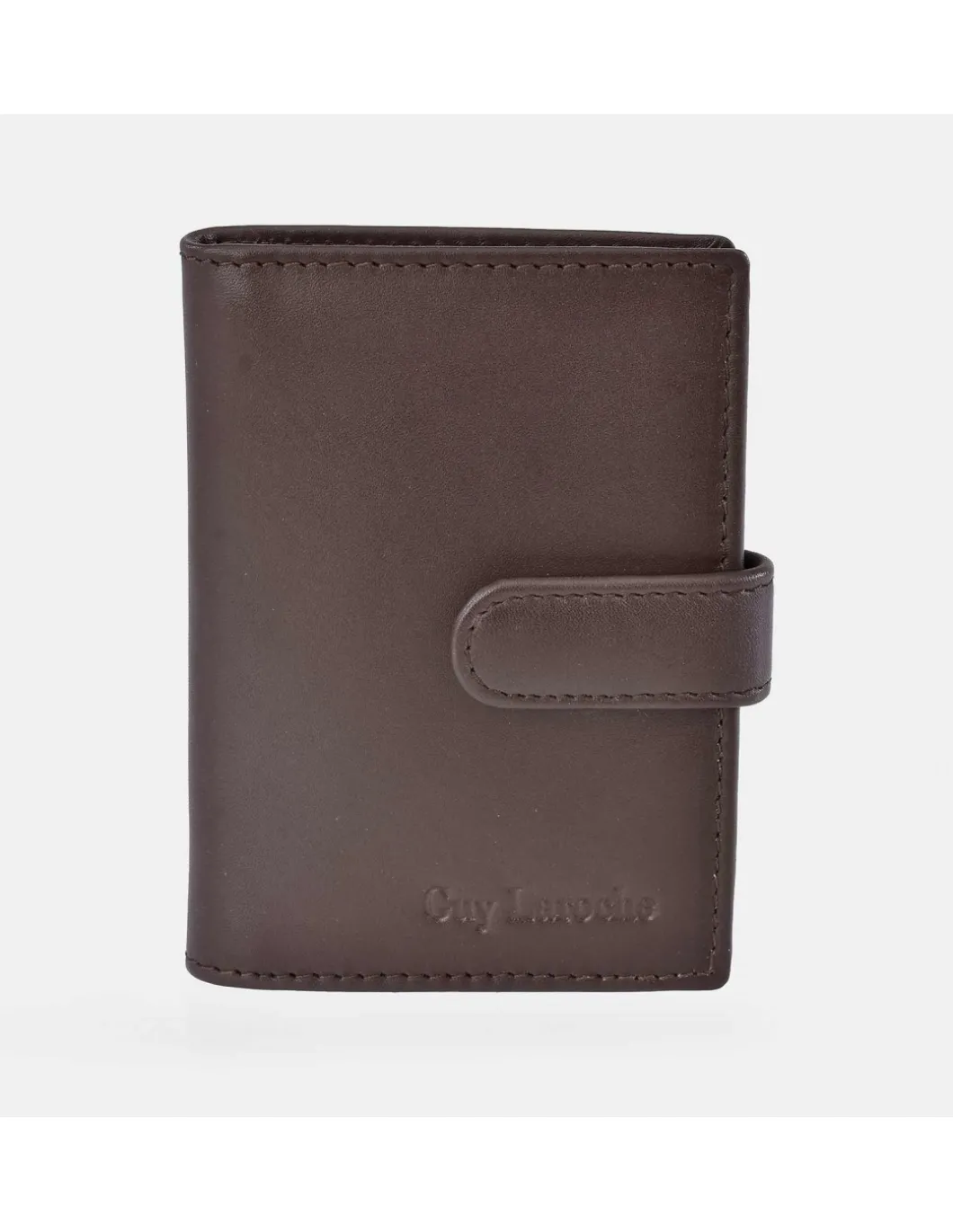 GUY LAROCHE Tarjetero en piel suave para hombre gran capacidad