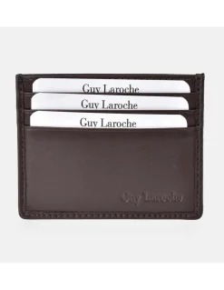 GUY LAROCHE Tarjetero plano para hombre en piel suave