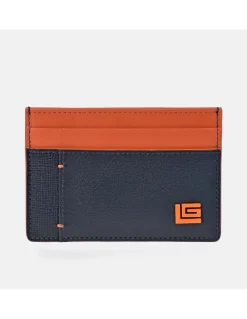 GUY LAROCHE Tarjetero plano para caballero en piel bicolor