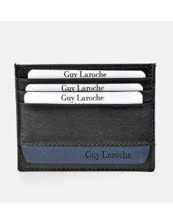GUY LAROCHE Tarjetero plano para hombre en piel colores