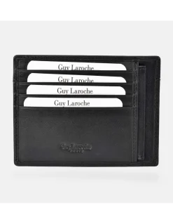 GUY LAROCHE Tarjetero plano grande en piel suave para hombre