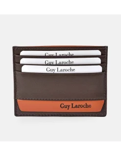 GUY LAROCHE Tarjetero plano para hombre en piel colores