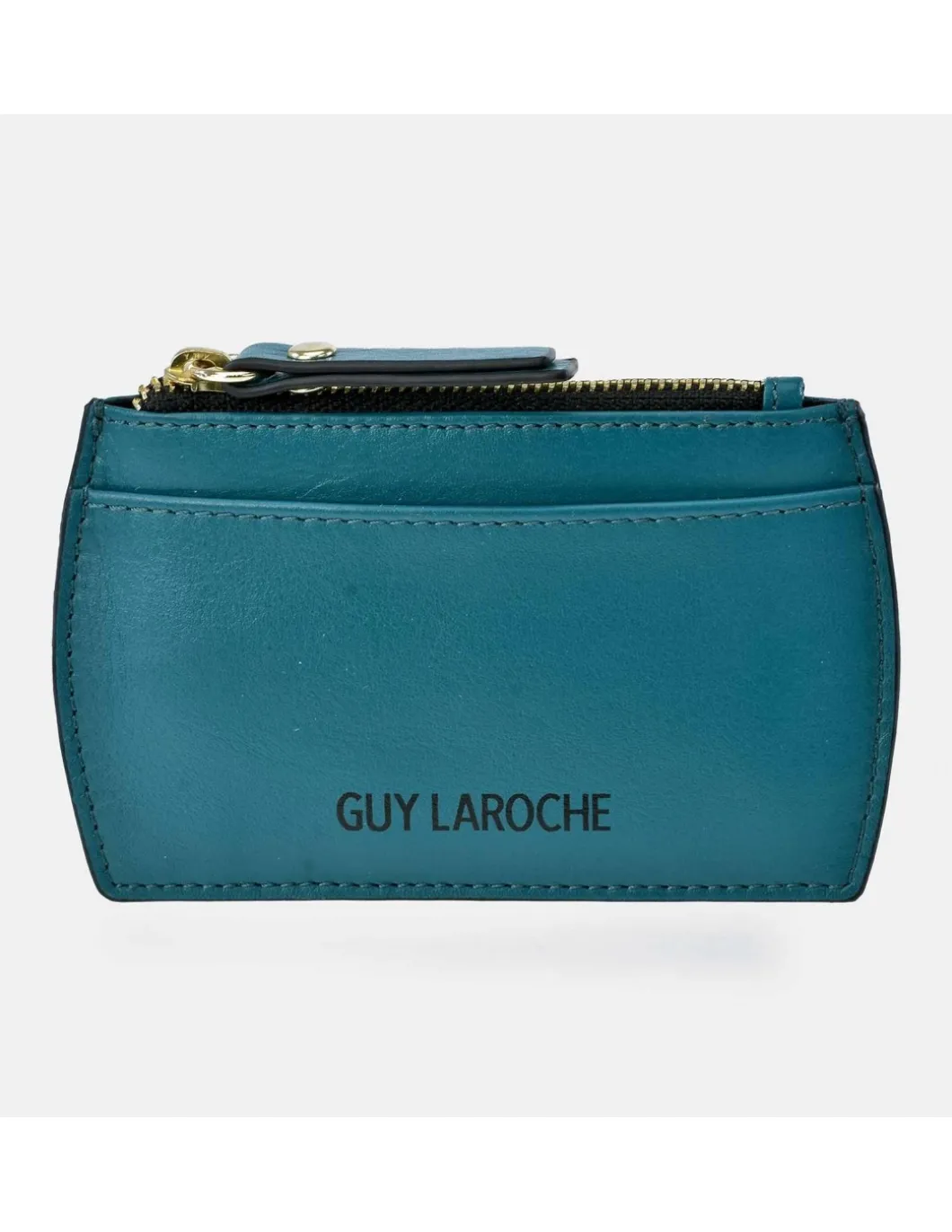 GUY LAROCHE Tarjetero y monedero plano para mujer en piel suave
