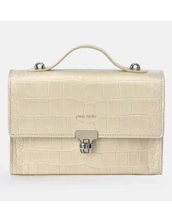 PIERRE CARDIN Bolso de mano con bandolera mujer Piel Coco