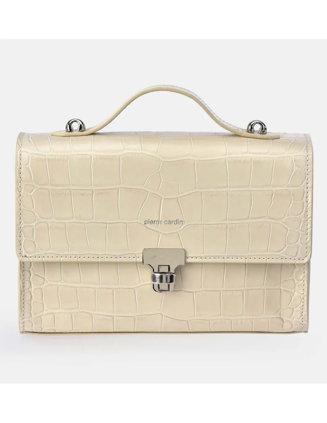 PIERRE CARDIN Bolso de mano con bandolera mujer Piel Coco