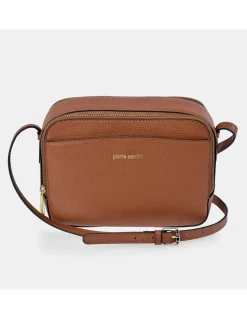 PIERRE CARDIN Bolso bandolera piel para mujer con doble cremallera
