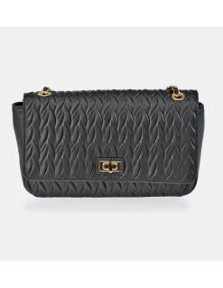 PIERRE CARDIN Bolso Bandolera Cadena Mujer con Solapa símil piel acolchado
