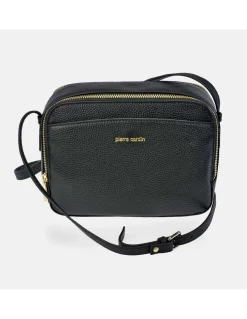 PIERRE CARDIN Bolso bandolera piel para mujer con doble cremallera