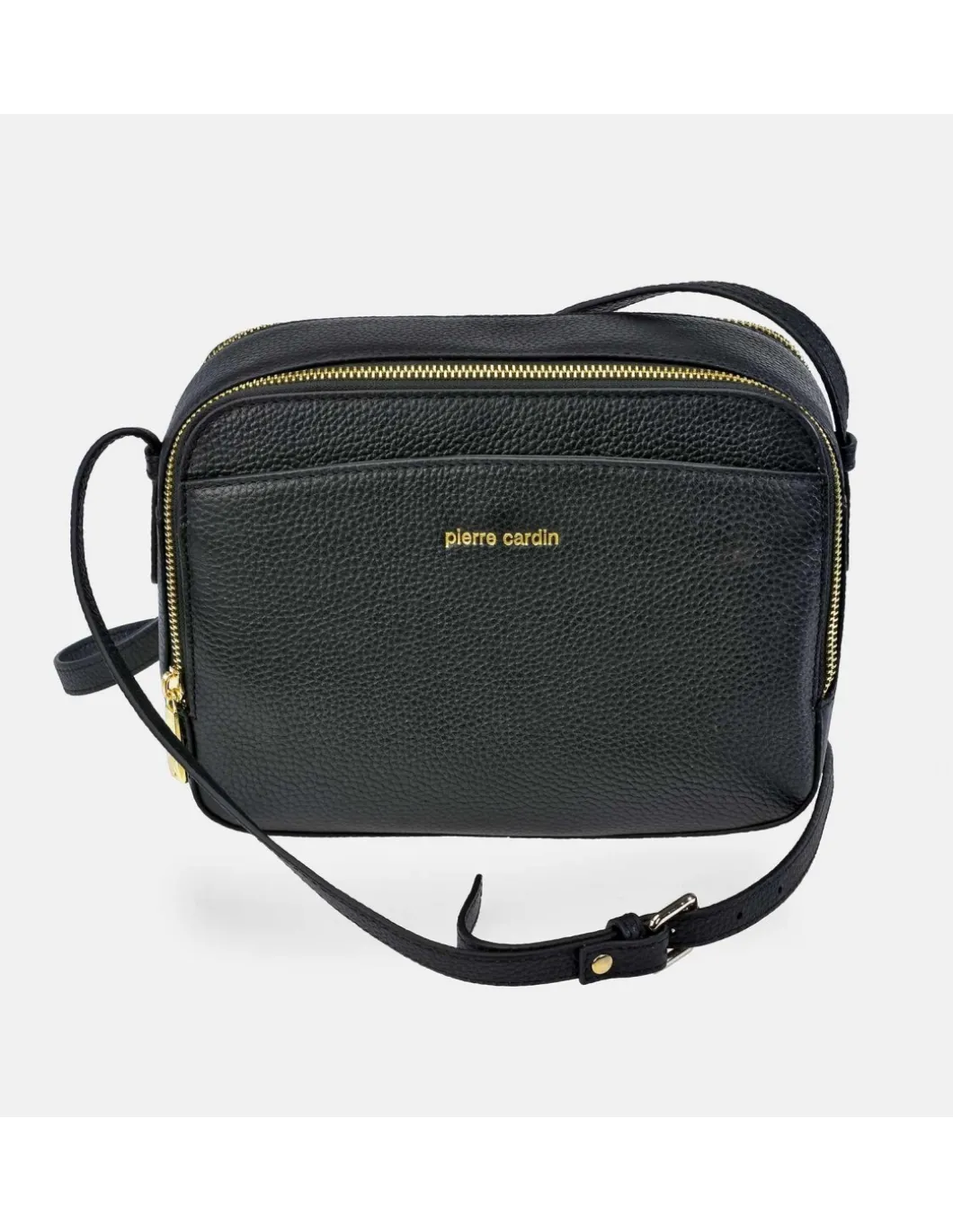 PIERRE CARDIN Bolso bandolera piel para mujer con doble cremallera