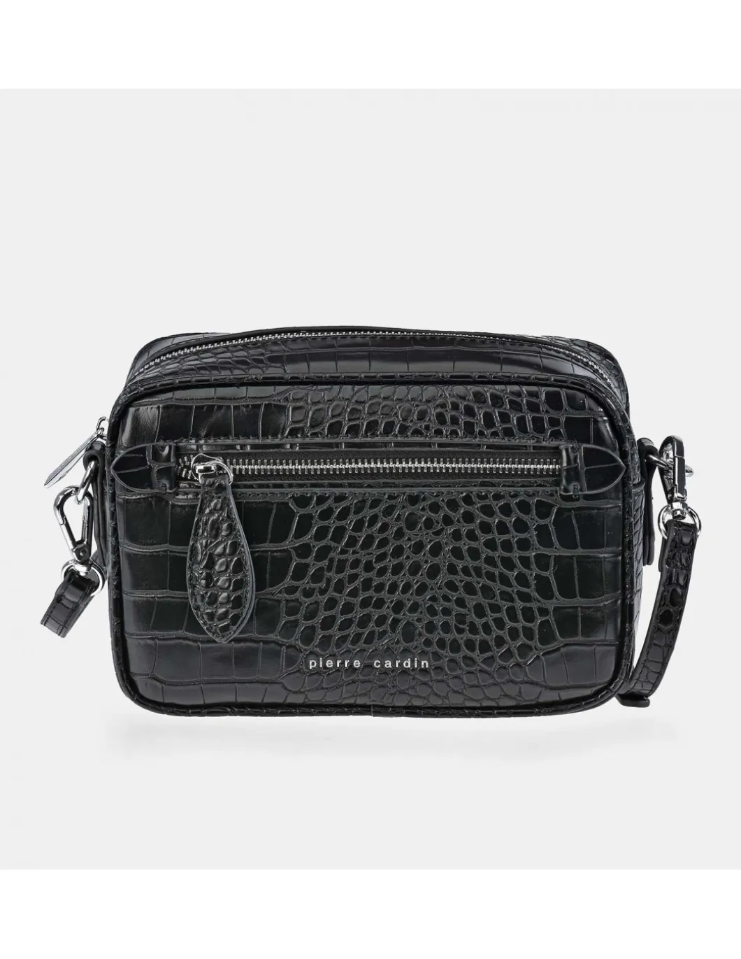 PIERRE CARDIN Bolso bandolera con cremallera mujer en símil piel grabado