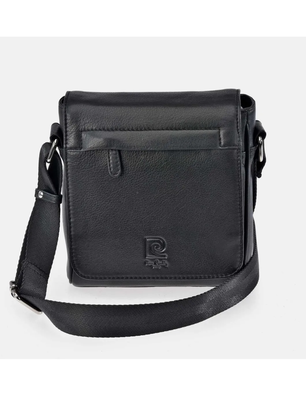 PIERRE CARDIN bolso bandolera para hombre con solapa en piel Napa