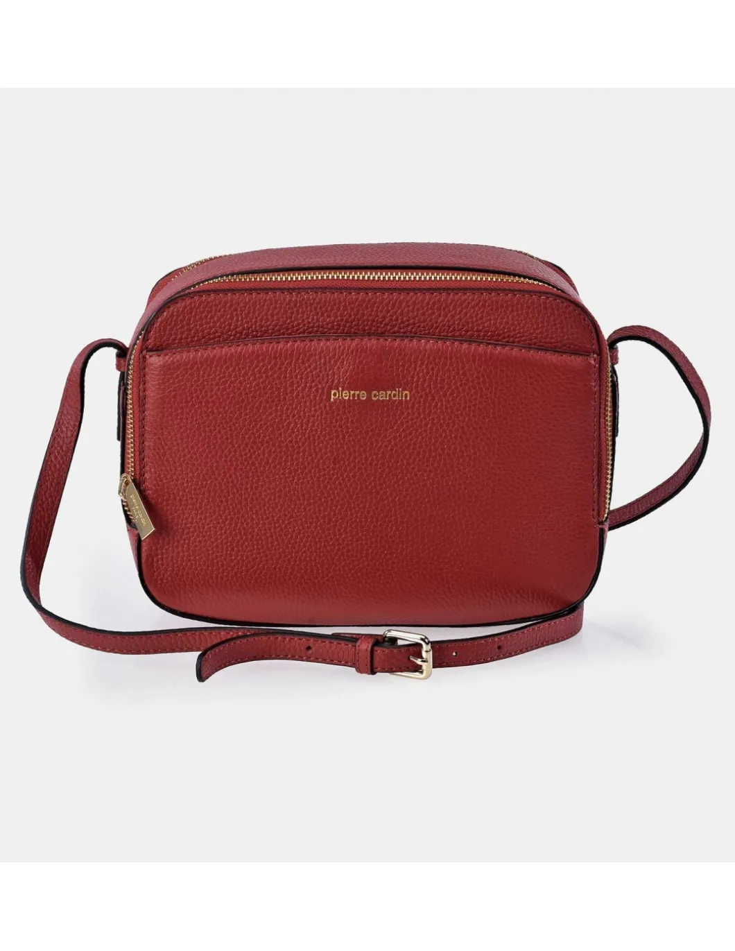 PIERRE CARDIN Bolso bandolera piel para mujer con doble cremallera