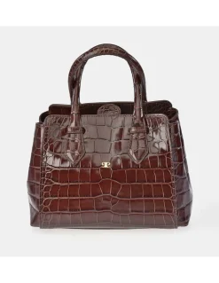 PIERRE CARDIN bolso Carryall de mano para mujer en piel grabado