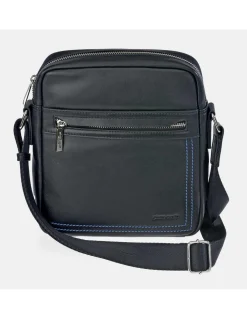 PIERRE CARDIN bolso combinado bandolera con costura para caballero