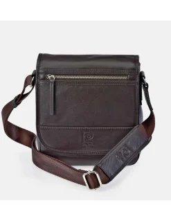PIERRE CARDIN Bolso cruzar hombre piel con bandolera nylon