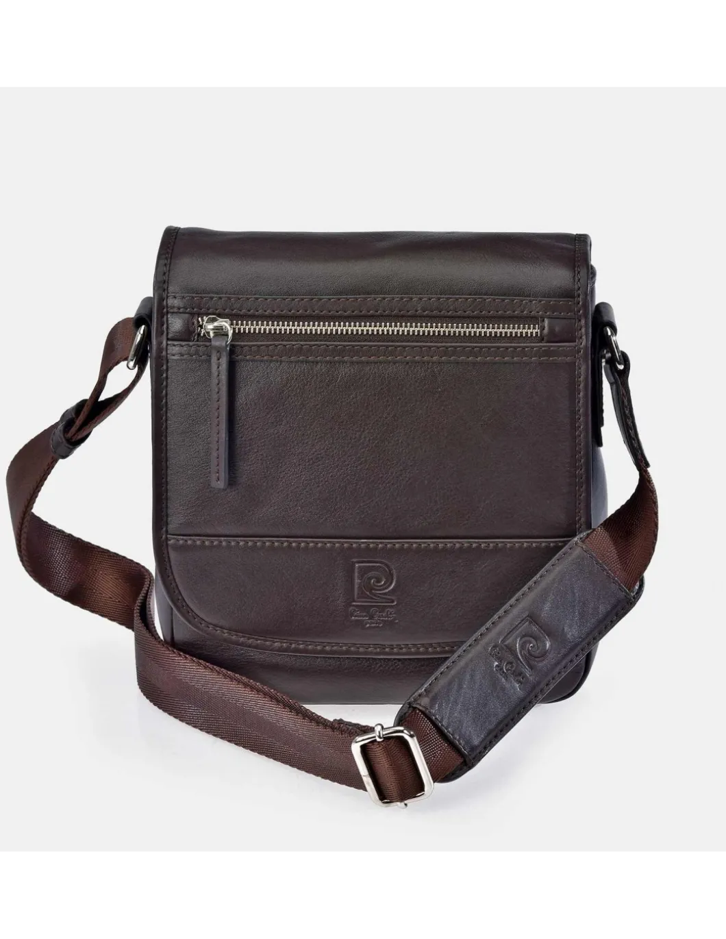 PIERRE CARDIN Bolso cruzar hombre piel con bandolera nylon