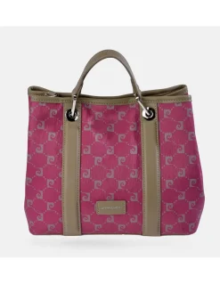 PIERRE CARDIN bolso de mano PU ajustable con bandolera en lona estampada