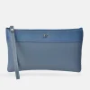 PIERRE CARDIN bolso de mano plano con asa y cremallera para mujer en piel sintética
