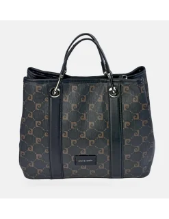PIERRE CARDIN bolso de mano PU ajustable con bandolera en lona estampada