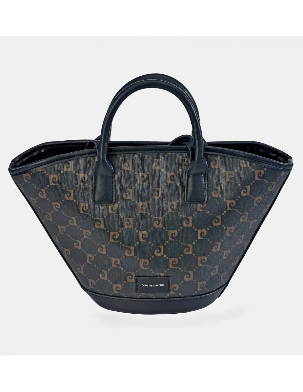 PIERRE CARDIN bolso de mano mini capazo con asas cortas y largas en lona estampada