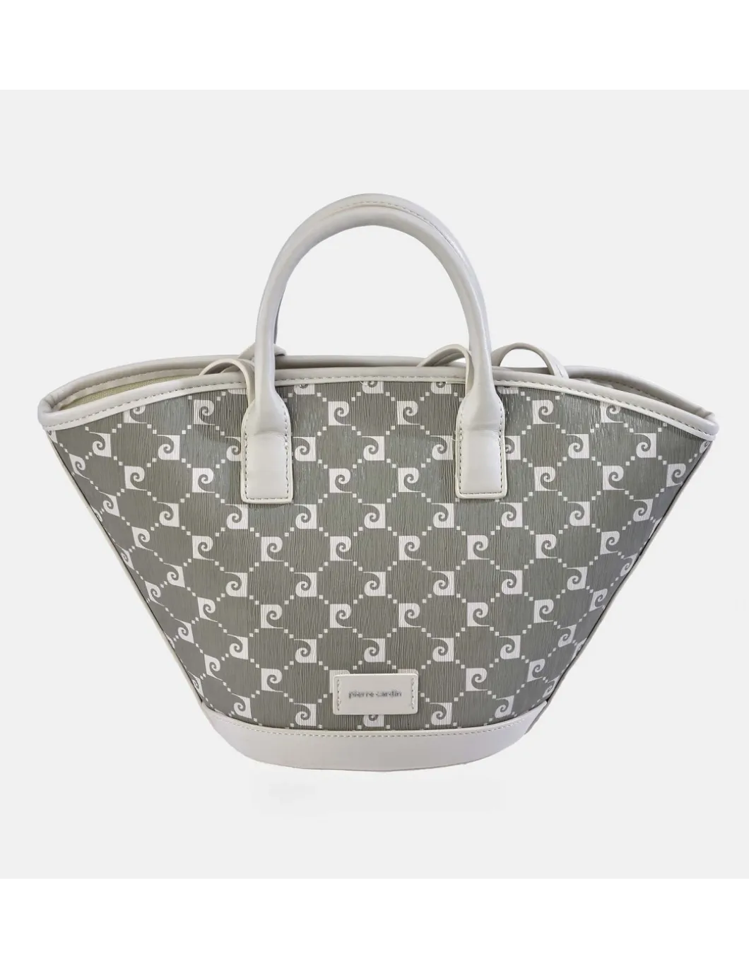PIERRE CARDIN bolso de mano mini capazo con asas cortas y largas en lona estampada